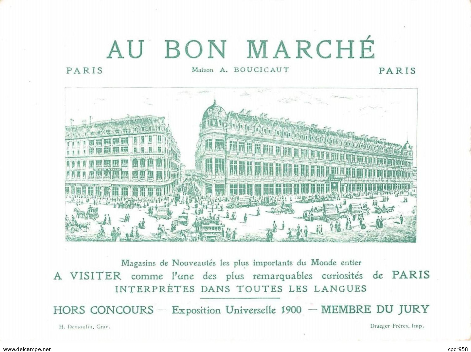 Chromos.AM15457.16x11 Cm Environ.Au Bon Marché.A Ramoner Les Vieux Souflets Par Boucher (1703-1770) - Au Bon Marché