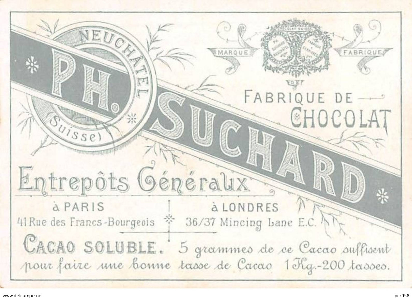 Chromos.AM14851.6x9 Cm Environ.Suchard.Voleurs De Chocolat Dont Un Homme Qui Tombe Par Terre - Suchard