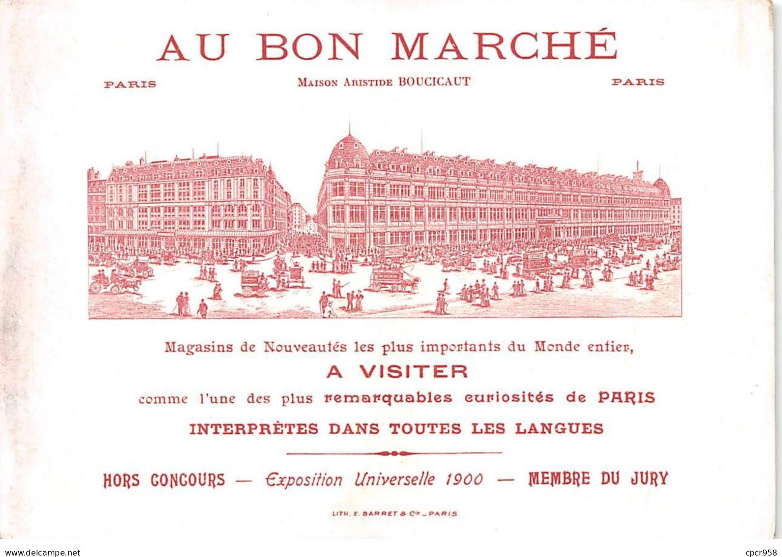 Chromos.AM15452.16x11 Cm Environ.Au Bon Marché.Gardienne De Dindons - Au Bon Marché