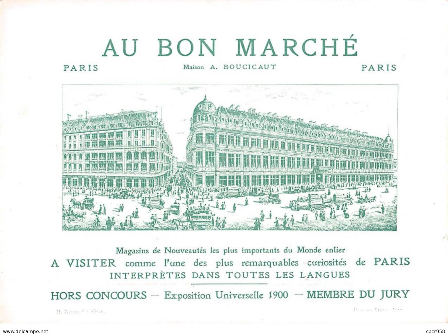 Chromos.AM15444.16x11 Cm Environ.Au Bon Marché.Des Patez, Des Talmouses Toutes Chaudes Par Boucher - Au Bon Marché