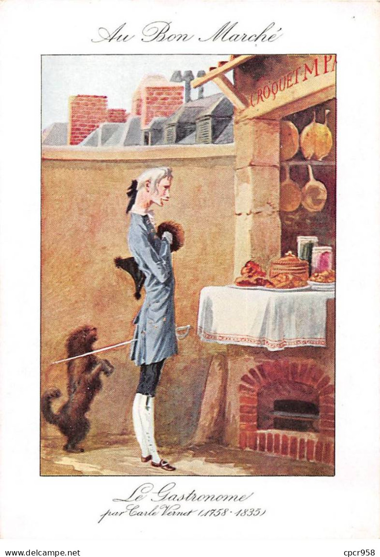 Chromos.AM15439.16x11 Cm Environ.Au Bon Marché.Le Gastronome Par Carle Vernet (1758-1835) - Au Bon Marché