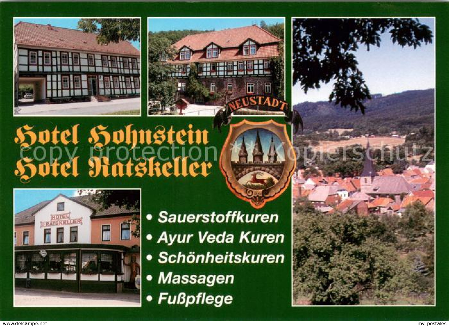 73651700 Neustadt Harz Hotel Honstein Hotel Ratskeller Ortsansicht Mit Kirche Wa - Autres & Non Classés