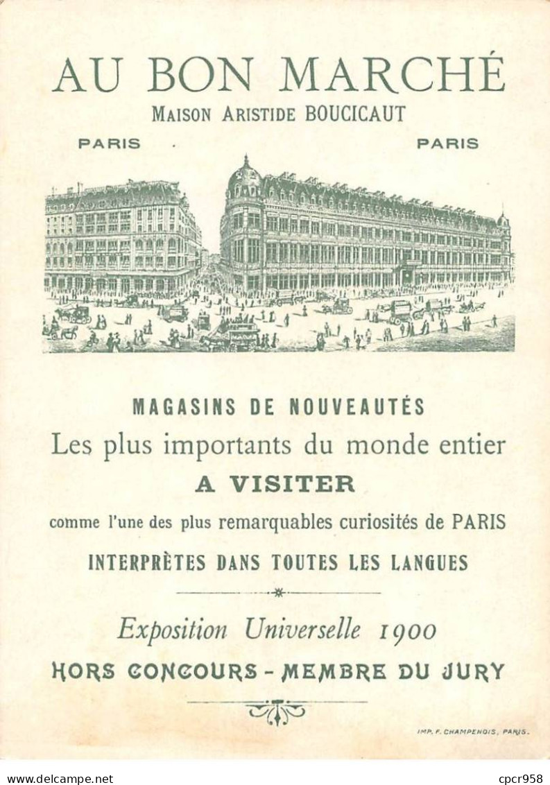 Chromos.AM15424.16x11 Cm Environ.Au Bon Marché.Robinson Crusoé.Vendredi M'écoutant Avec Attention - Au Bon Marché