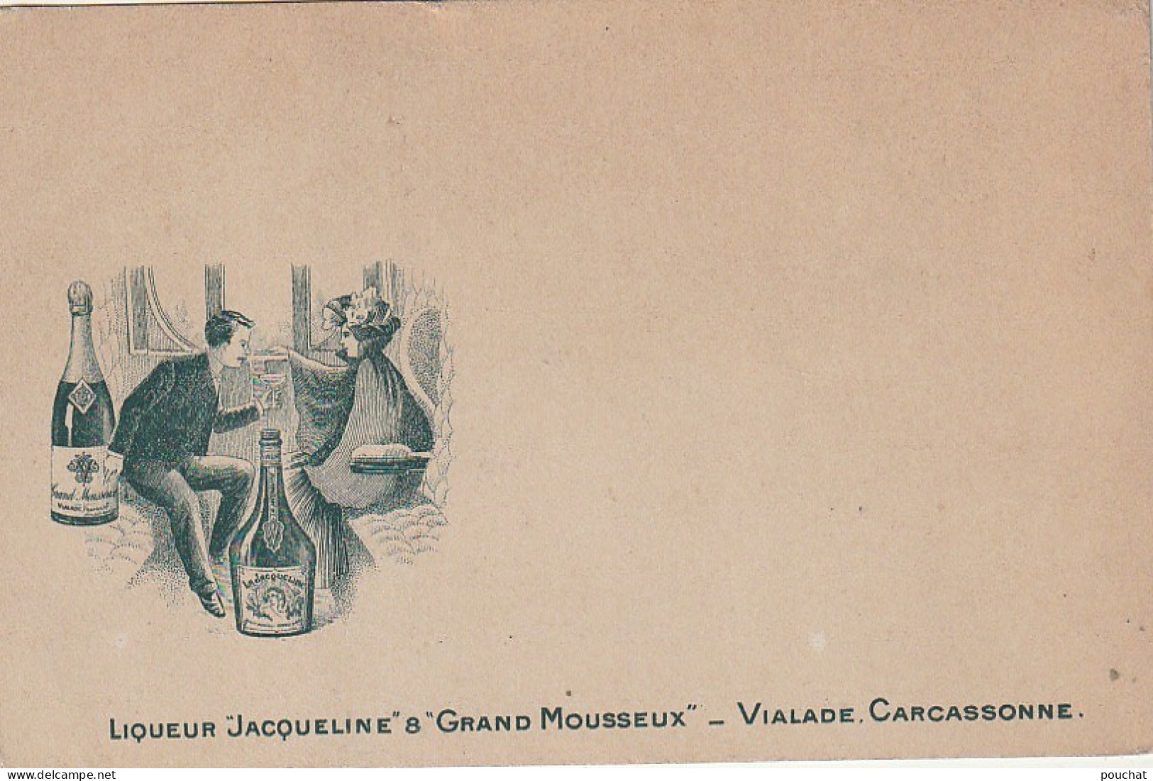 ZY 80-(11) DISTILLERIE DE LA JACQUELINE , A. VIALADE , CARCASSONNE - ILLUSTRATION ET DECOR ART NOUVEAU - Werbepostkarten