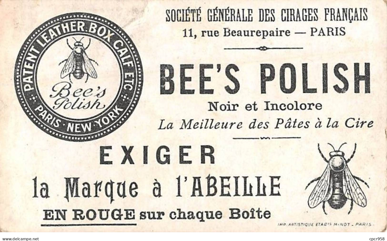 Chromos.AM16334.7x11 Cm Environ.Bee's Polish.Société Générale Des Cigares Français.La Pièce échappée - Altri & Non Classificati