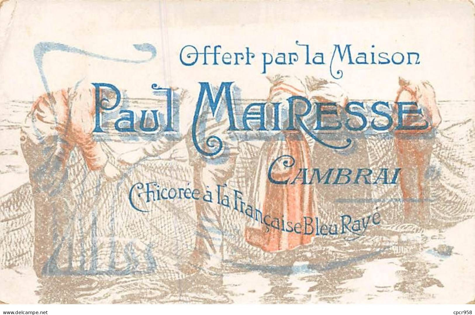 Chromos.AM16327.7x11 Cm Environ.Paul Mairesse.Chicorée.La Mer.N°25.Racommodage Des Filets - Tè & Caffè