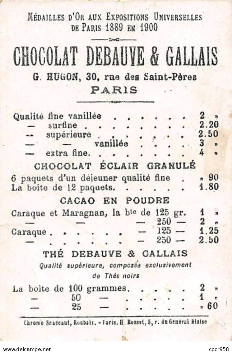 Chromos.AM14710.6x9 Cm Environ.chocolat Debauve Et Gallais.Clown Jonglant Avec Du Chocolat.Voilà Le Image De La ... - Sonstige & Ohne Zuordnung