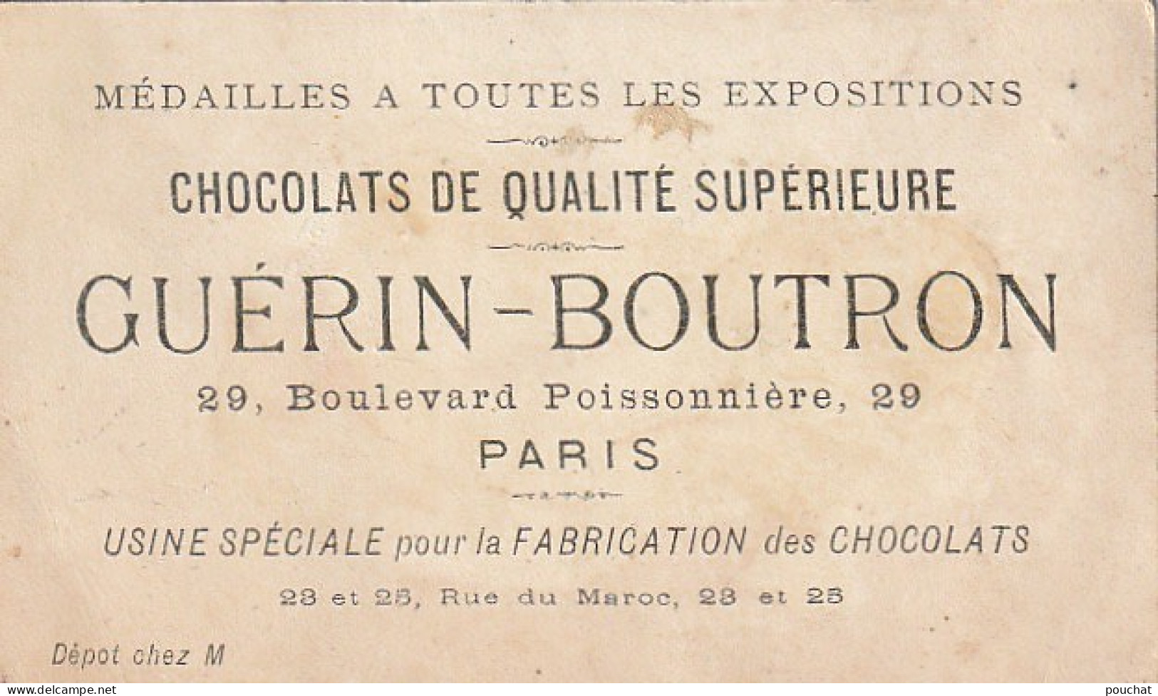 ZY 80- CHROMO CHOCOLAT GUERIN BOUTRON - " CA MORD " - PECHE A LA LIGNE - ILLUSTRATION - 2 SCANS - Guérin-Boutron