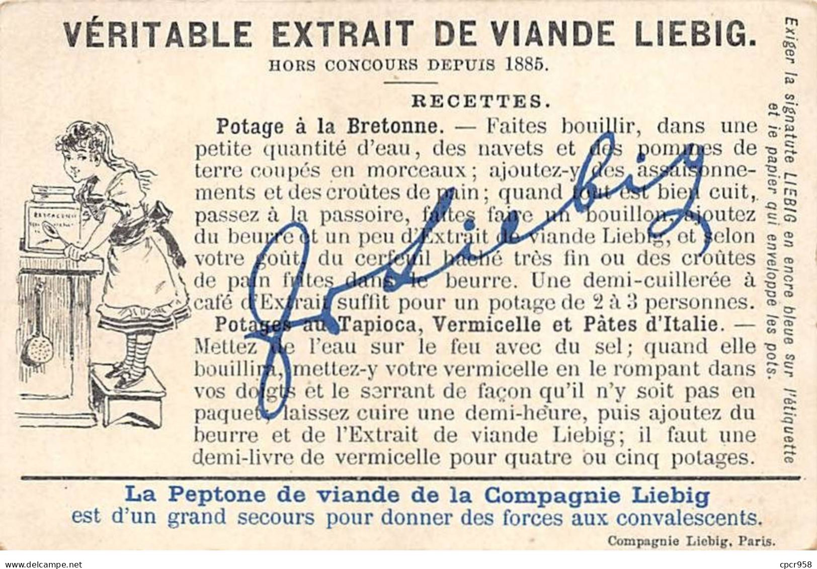 Chromos.AM15109.7x10 Cm Environ.Liebig.N°1.Madame Sans Gêne.Prologue Chez La Blanchisseuse - Liebig