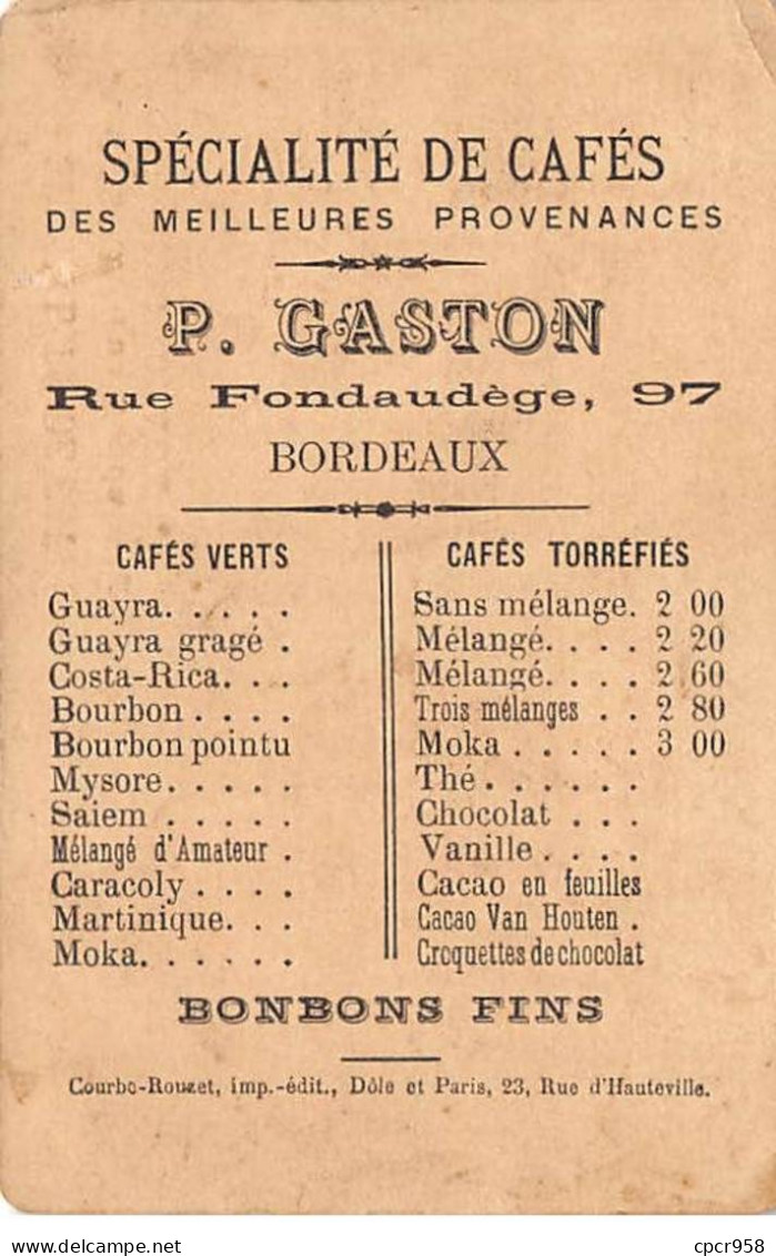 Chromos.AM15052.6x9 Cm Environ.Cafés.Gaston.4.Chez Un Pâtissier Il Fait Des Brioches - Té & Café