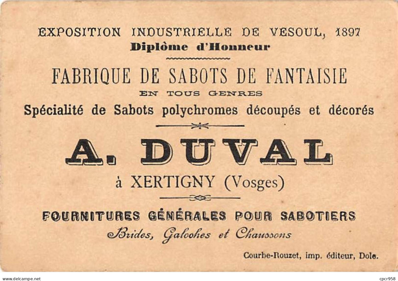 Chromos.AM15029.6x9 Cm Environ.Duval.Sabots.Je Ne Peux Pas Te Tenir.Fermière Tenant Une Poule - Sonstige & Ohne Zuordnung