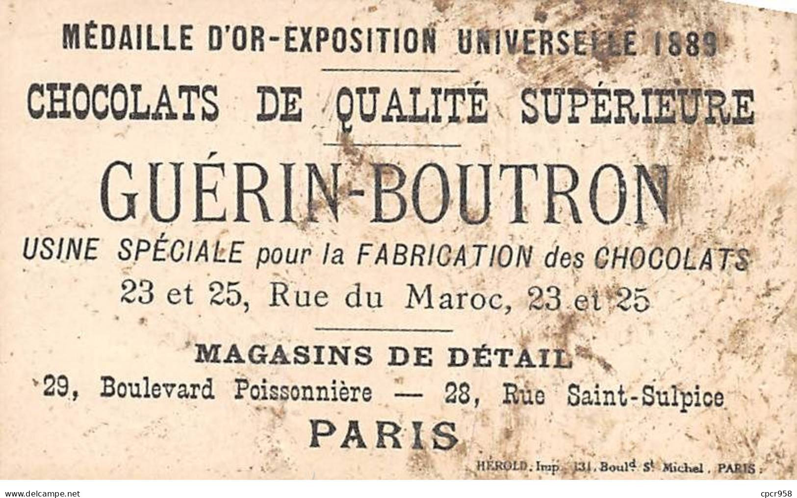 Chromos.AM13532.Guérin-Boutron.10x6 Cm Environ.Expressions Familères.Se Pousser Du Col - Guérin-Boutron