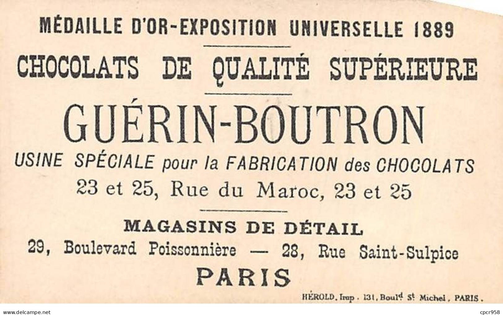 Chromos.AM13531.Guérin-Boutron.10x6 Cm Environ.Expressions Familères.Mettre La Clé Sous La Porte - Guérin-Boutron