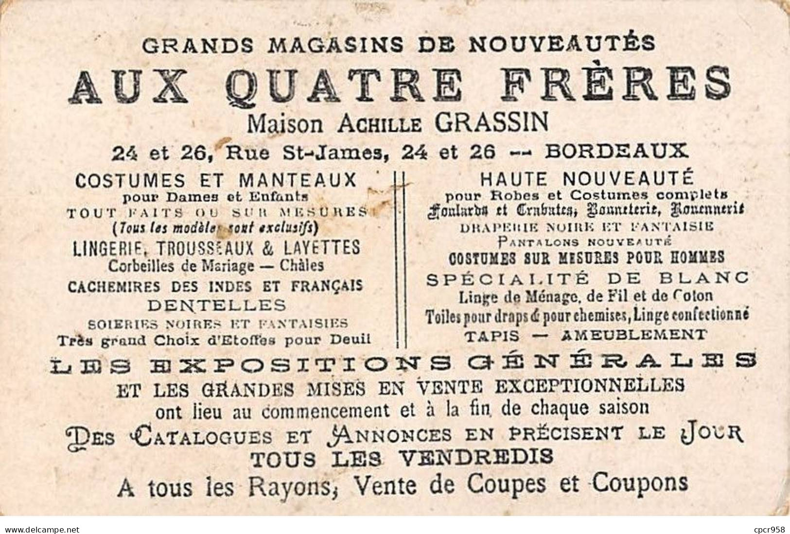 Chromos.AM15024.6x9 Cm Environ.Aux Quatre Frères.Relisons Nous - Sonstige & Ohne Zuordnung