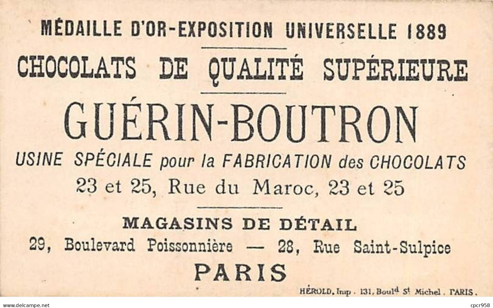 Chromos.AM13522.Guérin-Boutron.10x6 Cm Environ.Expressions Familères.Vider Son Sac - Guérin-Boutron