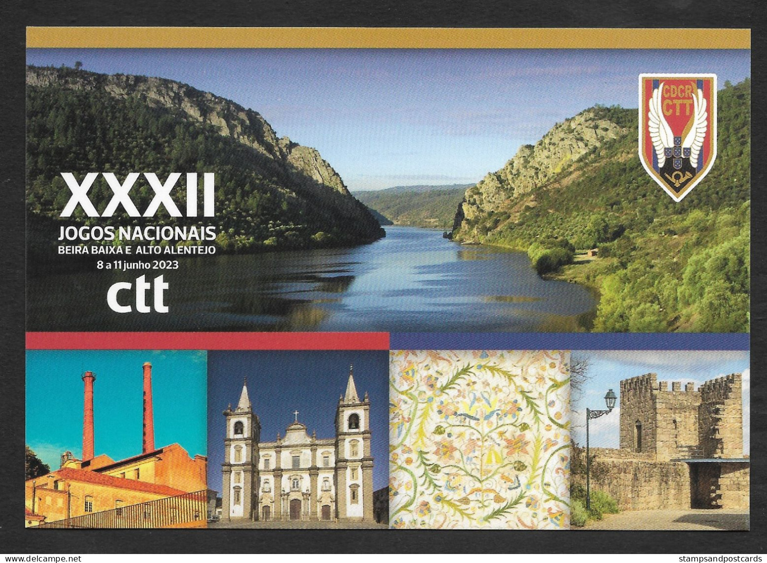 Portugal Entier Postal 2023 Jeux Des Postiers Cachet Portalegre Postal Workers Games Stationery Pmk - Entiers Postaux