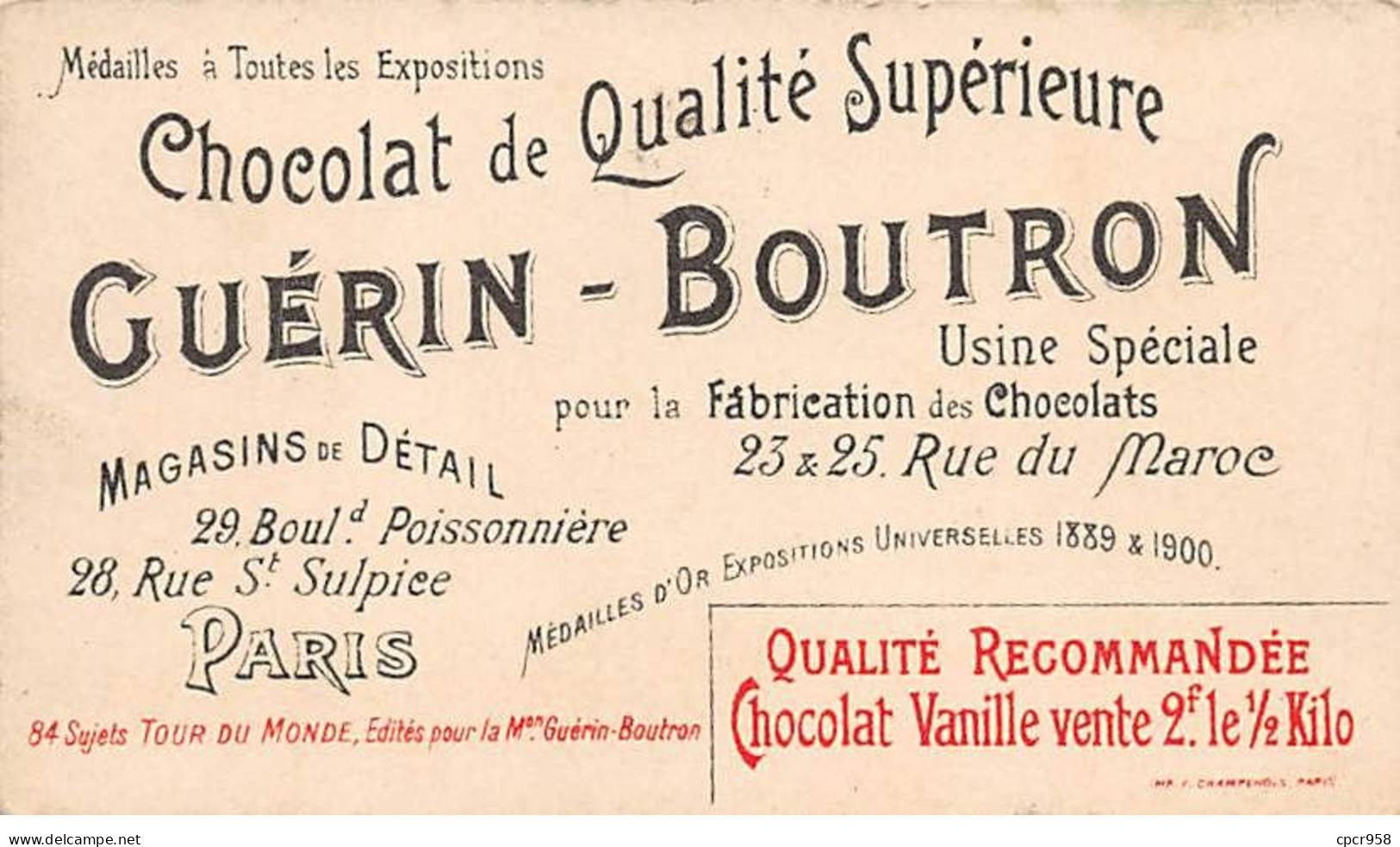 Chromos.AM13486.Guérin-Boutron.10x6 Cm Environ.Le Tour Du Monde En 84 étapes.7.En Ecosse.Entrée De La Grotte De Fingal - Guérin-Boutron