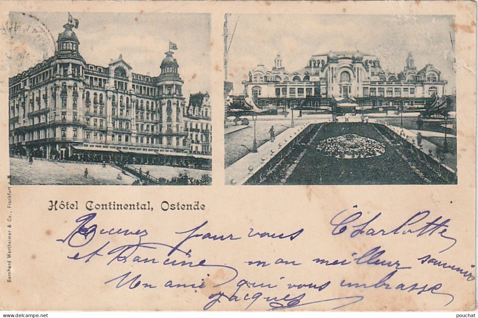 ZY 81- OSTENDE ( BELGIQUE ) - HOTEL CONTINENTAL - 2 SCANS - Oostende