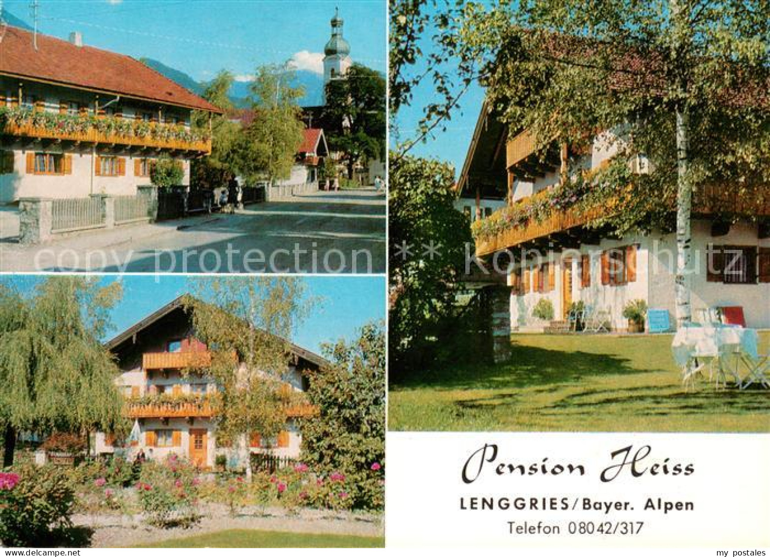 73651674 Lenggries Gaestehaus Pension Heiss Ortsmotiv Mit Kirche Bayerische Alpe - Lenggries