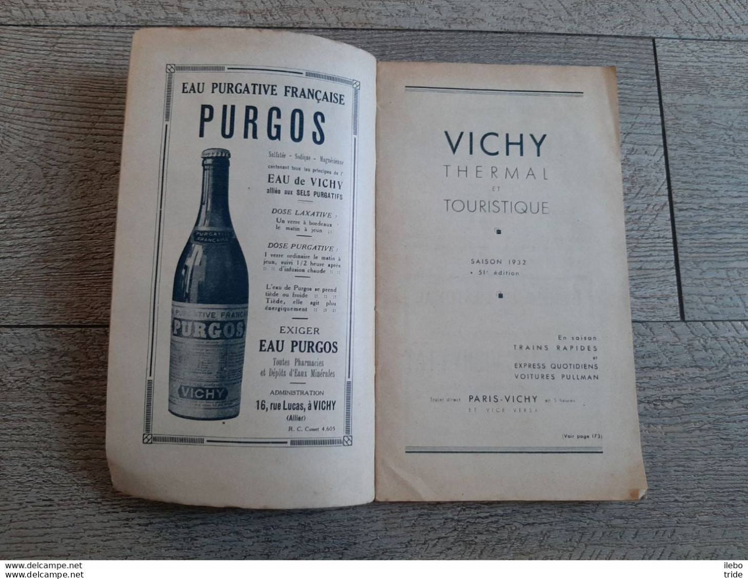 Brochure Vichy Les Célestins 1932 La Saison Les Thermes Casino Renseignements Distractions - Reiseprospekte