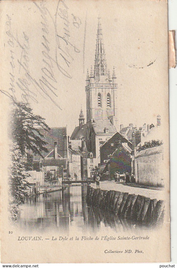 ZY 82- LOUVAIN ( BELGIQUE ) - LA DYLE ET LA FLECHE DE L' EGLISE SAINTE GERTRUDE - ANIMATION - 2 SCANS - Leuven