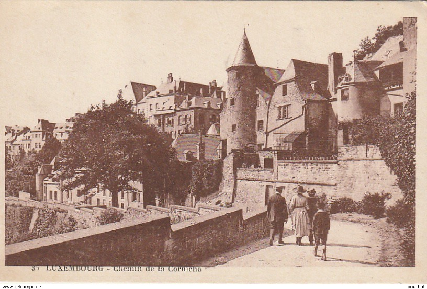 ZY 82- LUXEMBOURG - CHEMIN DE LA CORNICHE - 2 SCANS - Luxemburgo - Ciudad