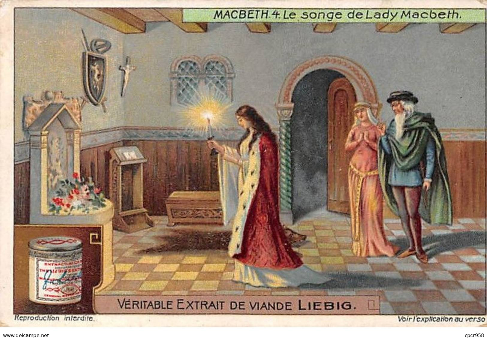 Chromos.AM13149.Liebig.MACBETH.4.Le Songe De Lady Macbeth - Liebig