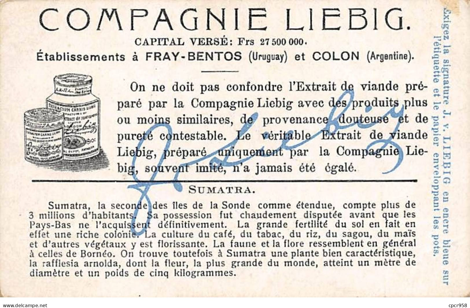 Chromos.AM13393.Liebig.Pays Equatoriaux.Sumatra.Habitation D'un Planteur Dans L'ile De Sumatra - Liebig