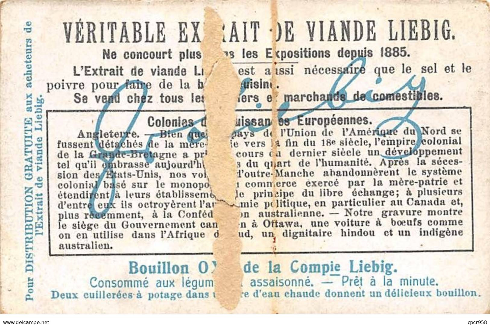 Chromos.AM13391.Liebig.Colonies Des Puissances Européennes.Angleterre.Ottawa (Canada).Hindou.Transvaal - Liebig