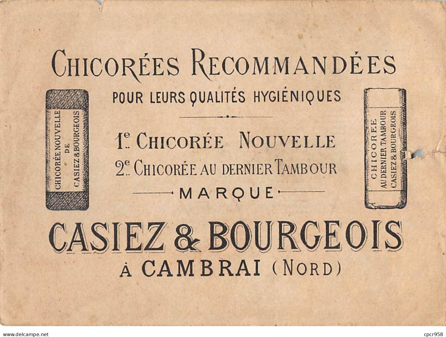 Chromos.AM16678.10x14 Cm Environ.Chicorée Nouvelle.Casiez Et Bourgeois.Langage Des Fleurs.Epi De Blé - Tè & Caffè