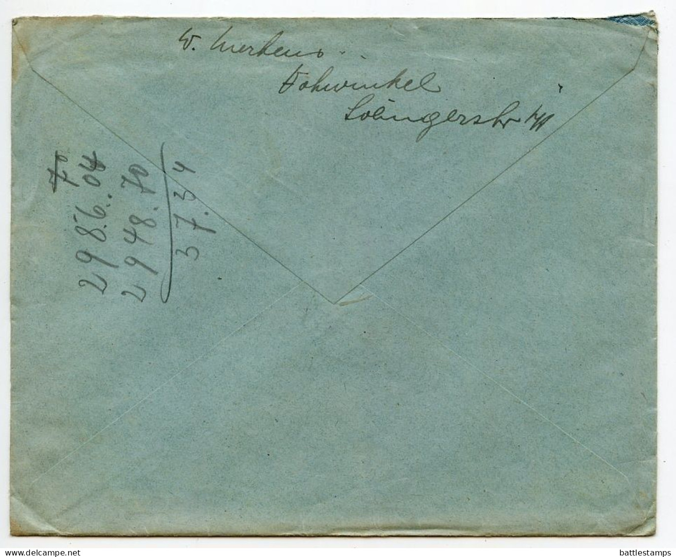 Germany 1925 Cover W/ Letter; Vohwinkel To Ostenfelde; 10pf. German Eagle - Lettres & Documents