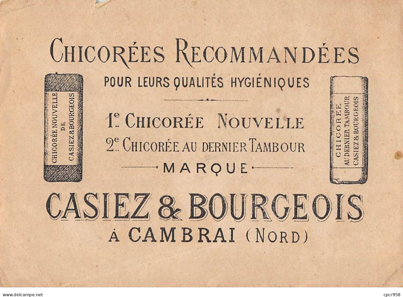 Chromos.AM16671.10x14 Cm Environ.Chicorée Nouvelle.Casiez Et Bourgeois.Langage Des Fleurs.Capucine Rouge Et Jaune - Tè & Caffè