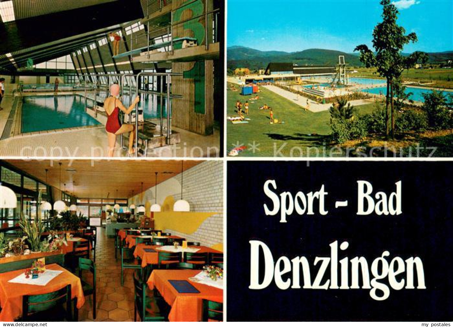 73651641 Denzlingen Sportbad Freibad Hallenbad Restaurant Gaststaette Schwarzwal - Altri & Non Classificati