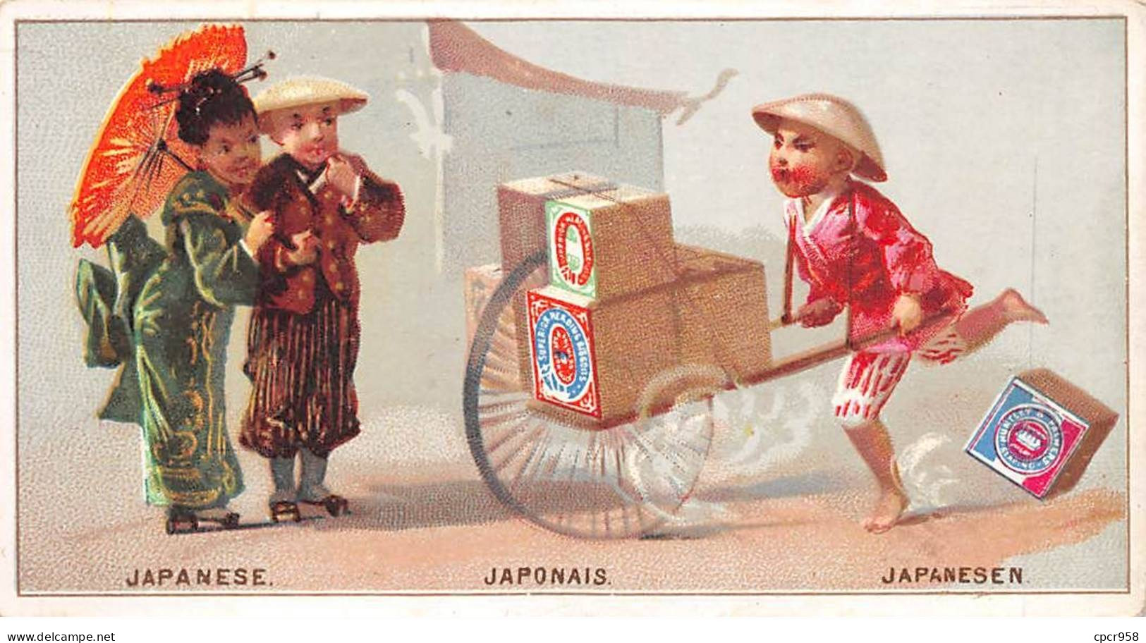 Chromos.AM16647.7x13 Cm Environ.Huntley Et Palmers.Biscuits.Japonais - Autres & Non Classés