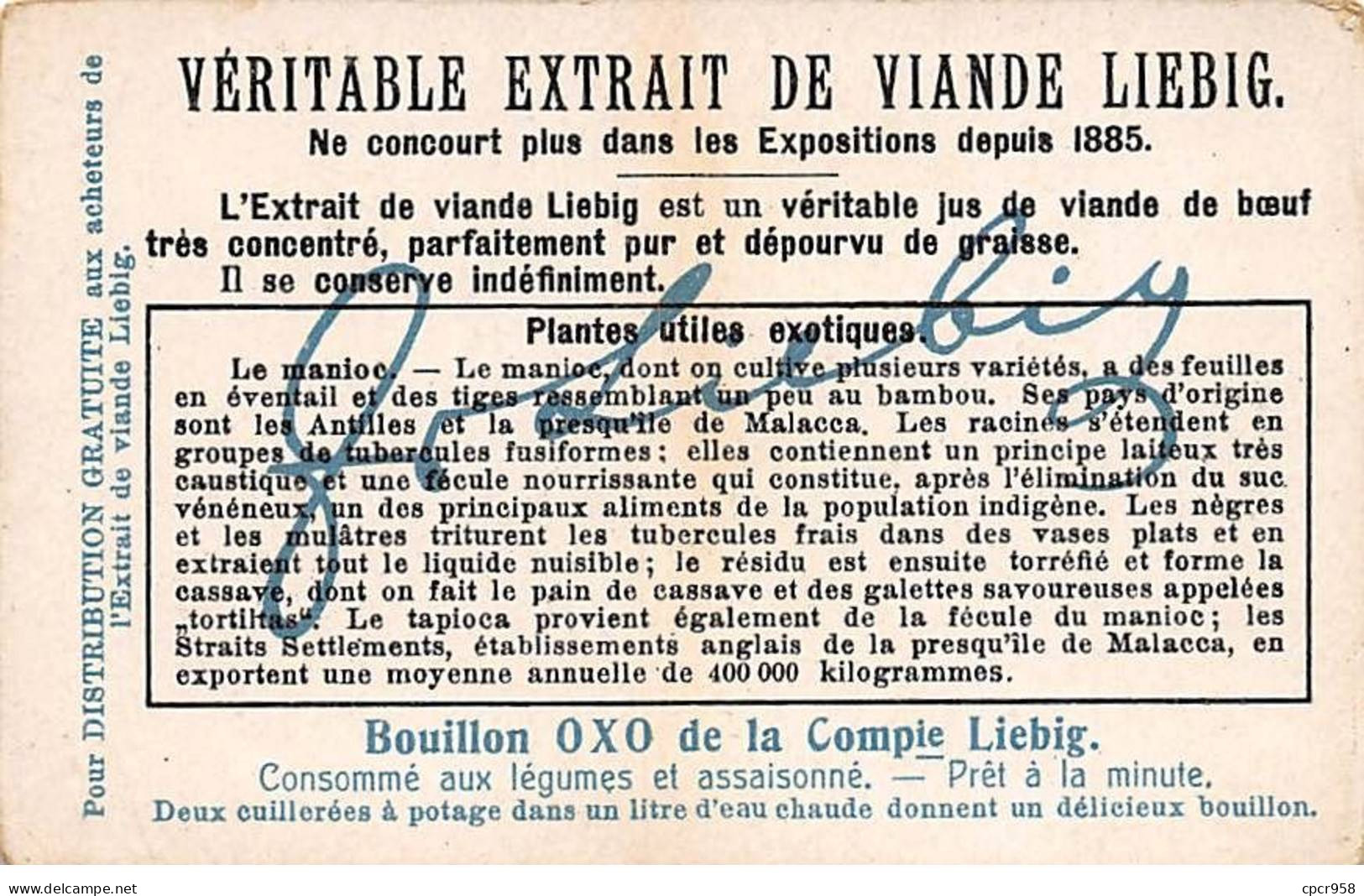 Chromos.AM13311.Liebig.Plantes Utiles Exotiques.Le Manioc Amérique Centrale).Préparation De La Cassave - Liebig