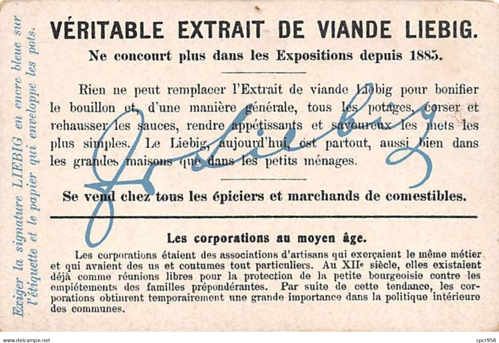 Chromos.AM13251.Liebig.Les Corporations Au Moyen âge.Une Délibération, Les Jurandes Des Bouchers... - Liebig