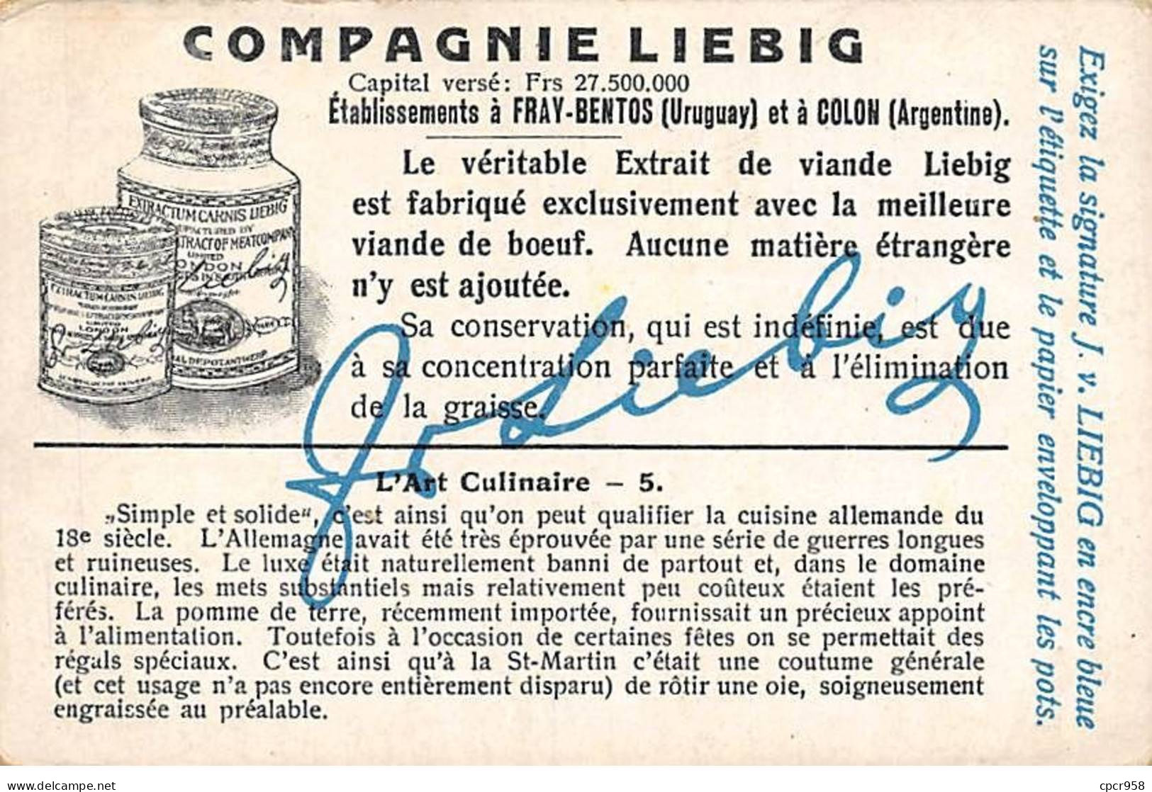 Chromos.AM13246.Liebig.L'art Culinaire Chez Divers Peuples.5.Le Rôti D'oie à La St Martin (cuisine Allemande...) - Liebig