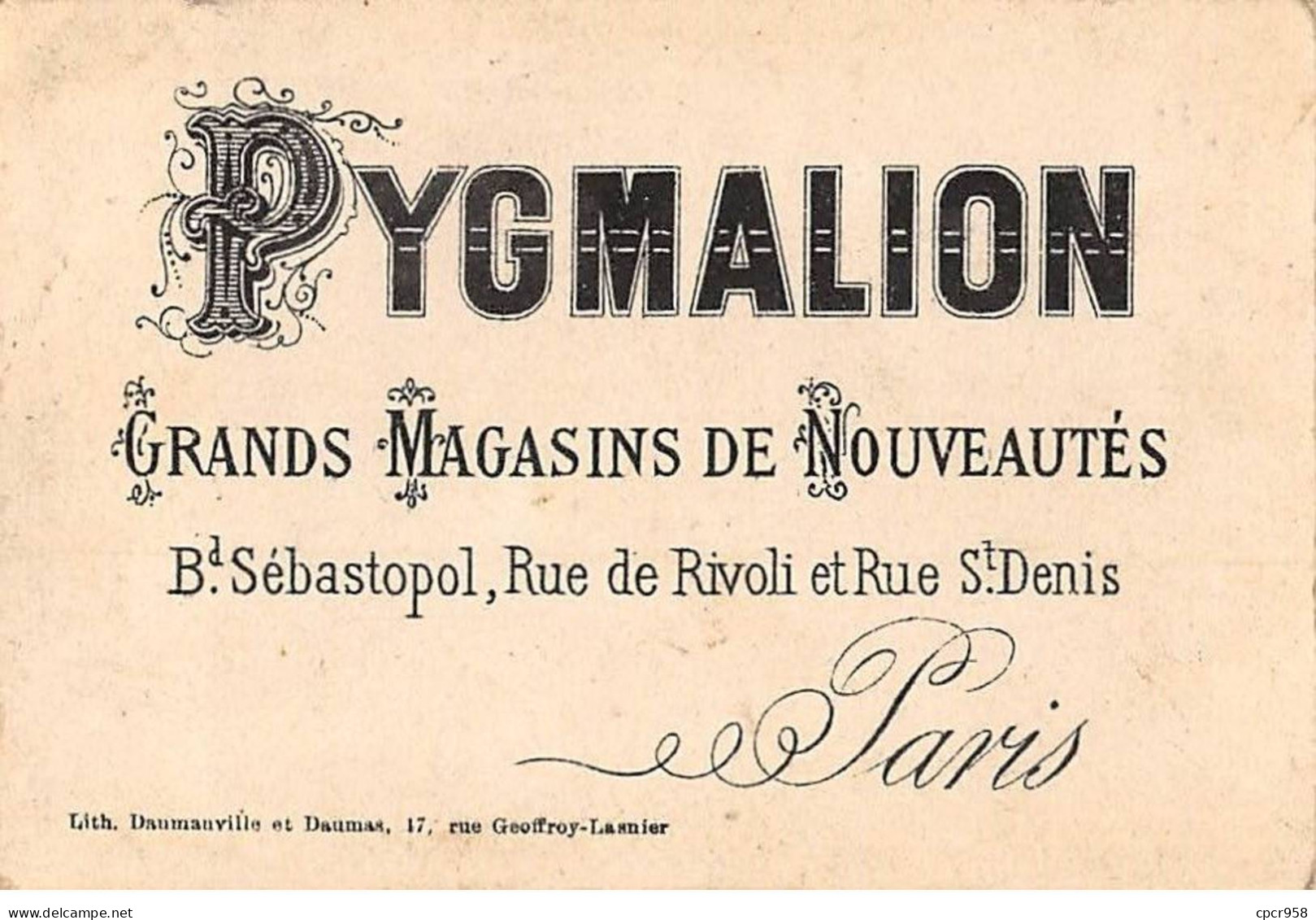 Chromos -COR10928- Pygmalion - Enfant- Chien - Fond Or -  7x10cm Env. - Autres & Non Classés