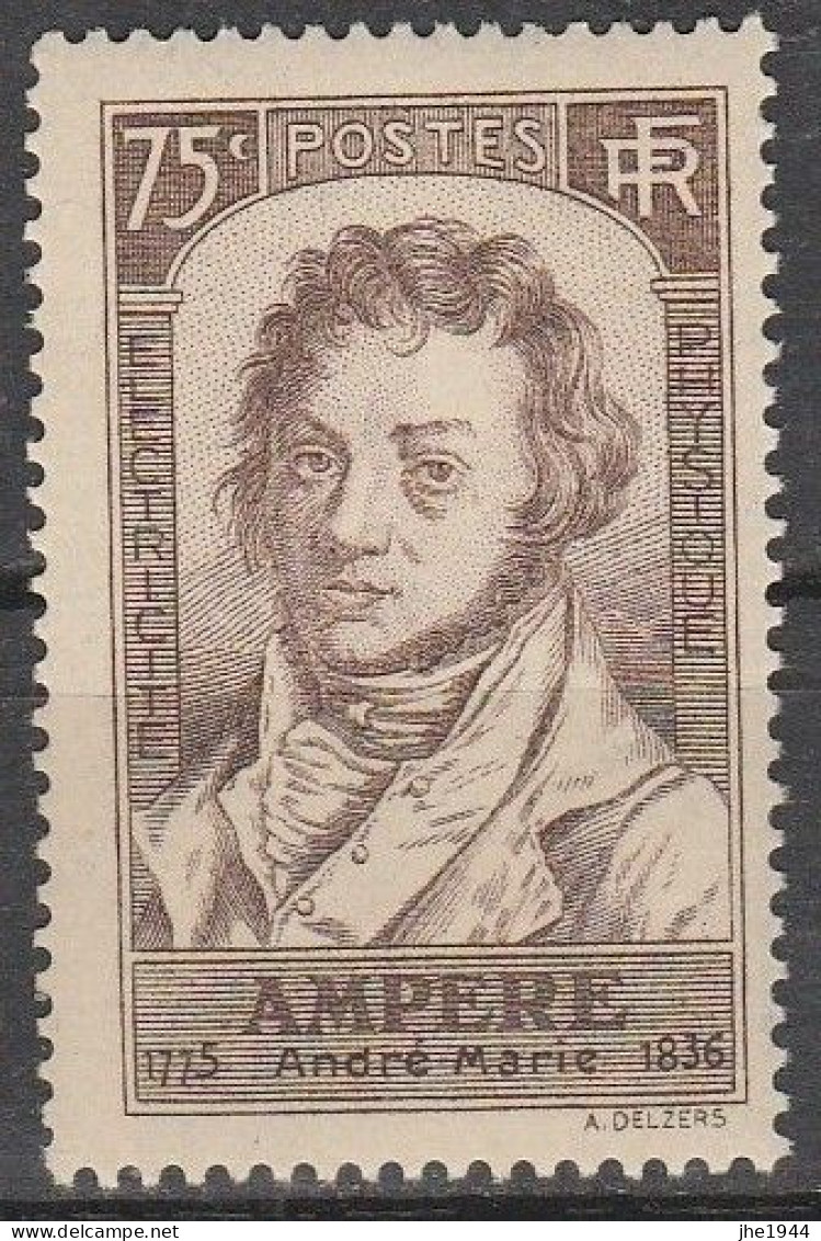 France N° 310 ** Centenaire Mort D'Ampére - Unused Stamps