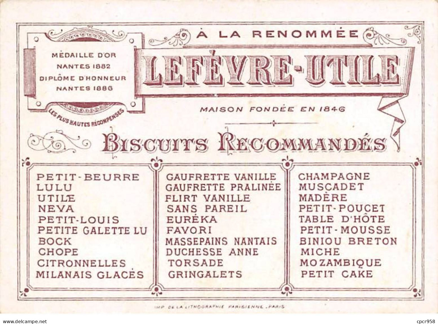 Chromos -COR10922- Biscuits LU- Forêt- Sanglier- Chiens- Chevaux- Hommes -  7x10cm Env. - Lu