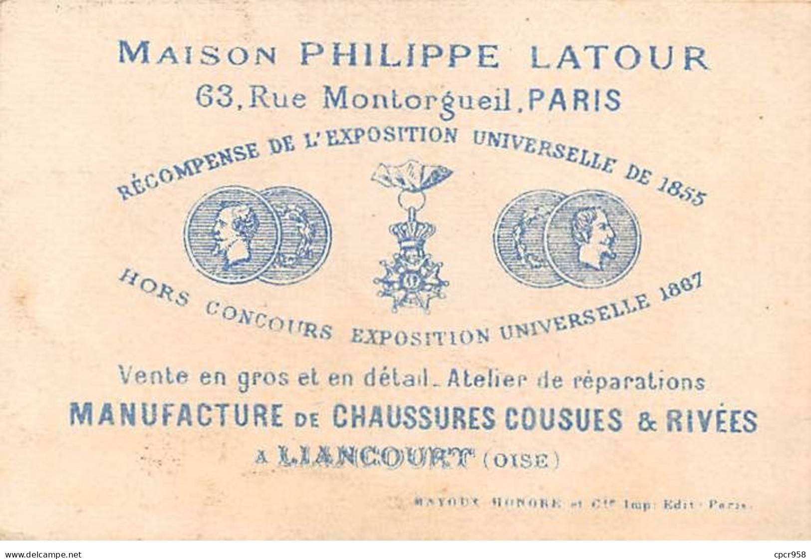 Chromos -COR10792- Maison Philippe Latour- Garçon- Lapin- Fleurs - 6x9cm Env. - Otros & Sin Clasificación