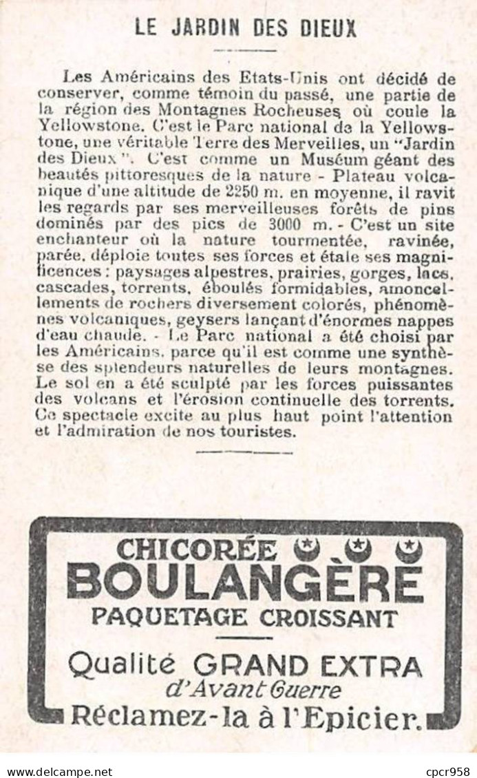 Chromos -COR11435 - Chicorée Boulangère - Jardin Des Dieux - Hommes - Femme - Rochers -  7x10cm Env. - Thé & Café