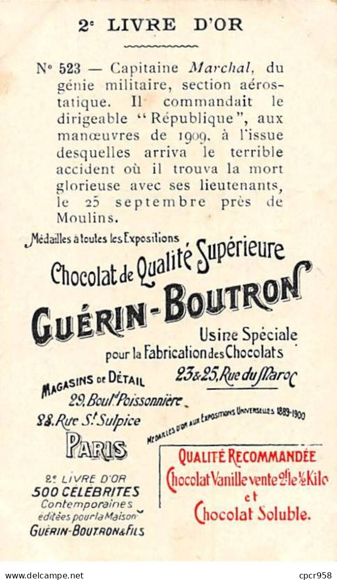 Chromos -COR11352 - Chocolat Guérin-Boutron -Capitaine Marchal Du République  - 10x6cm Env. - Guérin-Boutron