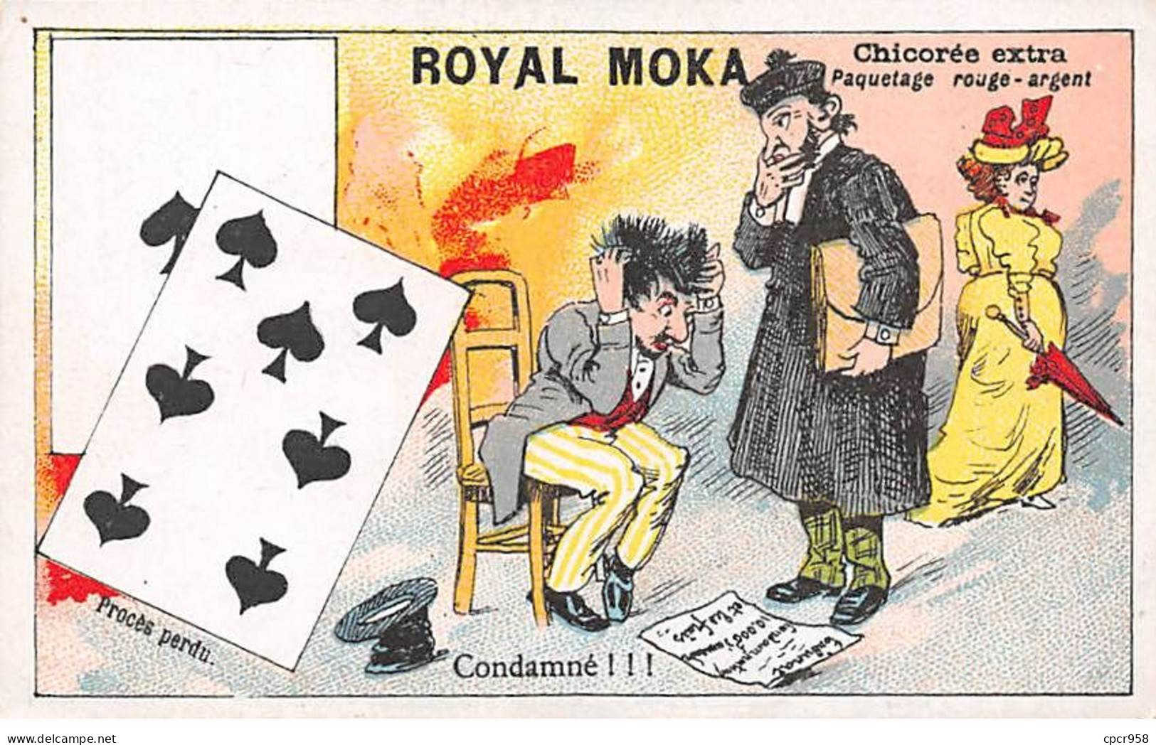 Chromos -COR11320 - Royal Moka - Hommes - Femme - Carte De Jeu -  11x7cm Env. - Thé & Café