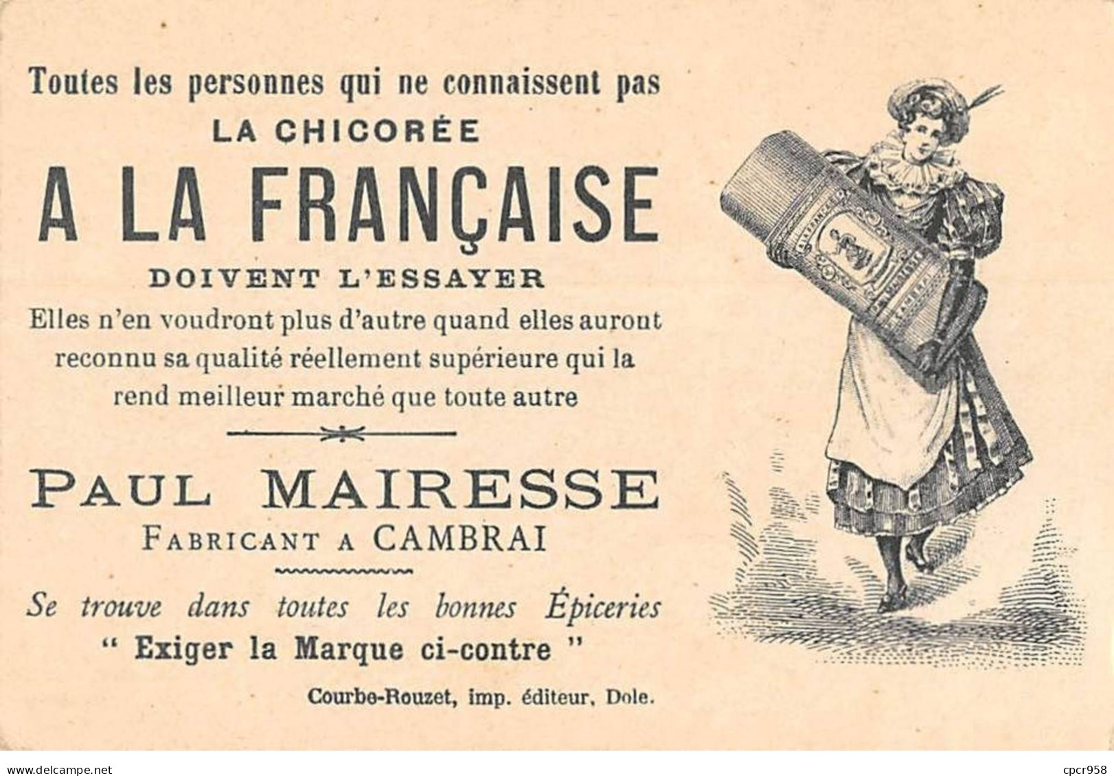 Chromos -COR11254 - Chicorée à La Française - Paul Mairesse- Arrosage Public - Hommes - Tuyau - 8x11cm Env. - Tea & Coffee Manufacturers