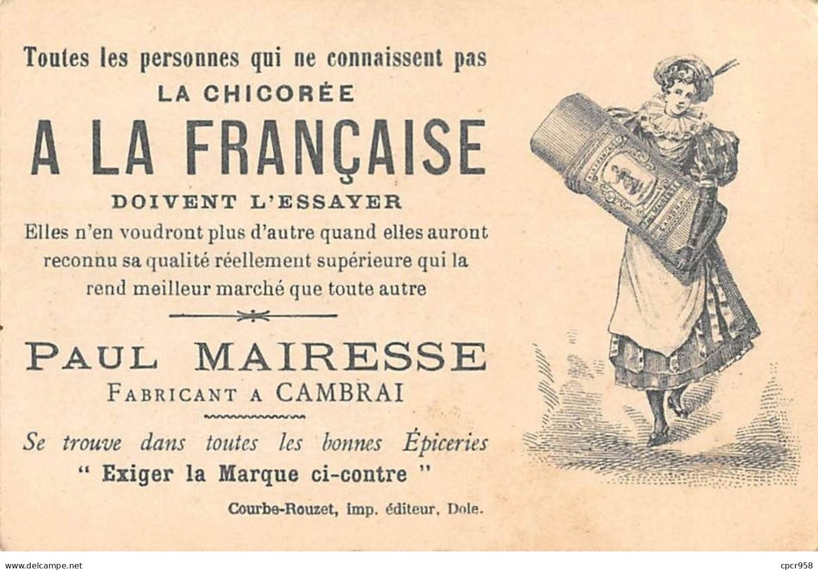 Chromos -COR11227- Chicorée à La Française - Paul Mairesse - Arrosage Public - Hommes - Tuyau -  8x12cm Env. - Tea & Coffee Manufacturers