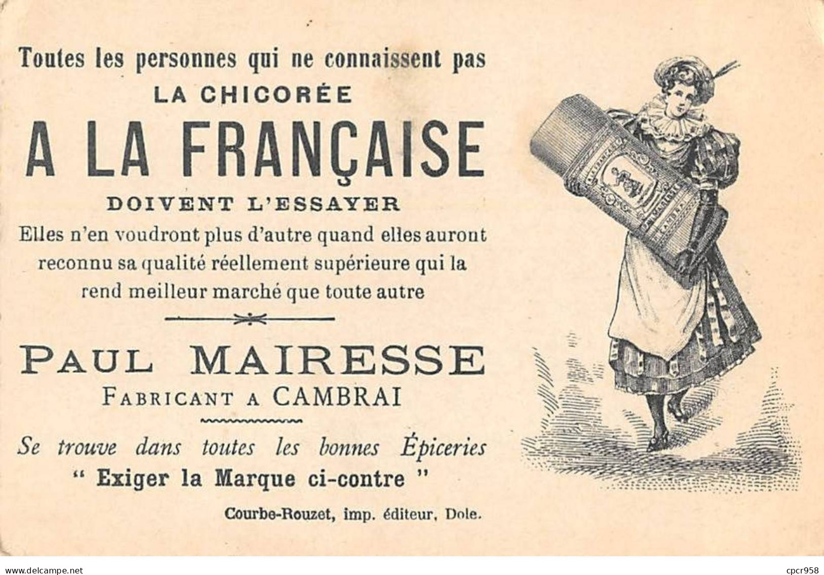 Chromos -COR11225- Chicorée à La Française - Paul Mairesse - Arrosage Public - Hommes - Tuyau  -  8x12cm Env. - Tea & Coffee Manufacturers