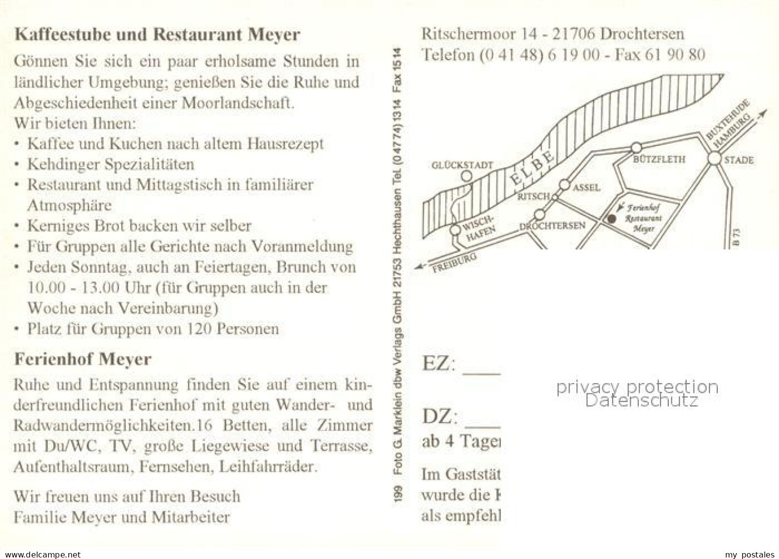 73651588 Drochtersen Kaffeestube Und Restaurant Meyer Gastraeume Terrasse Drocht - Otros & Sin Clasificación