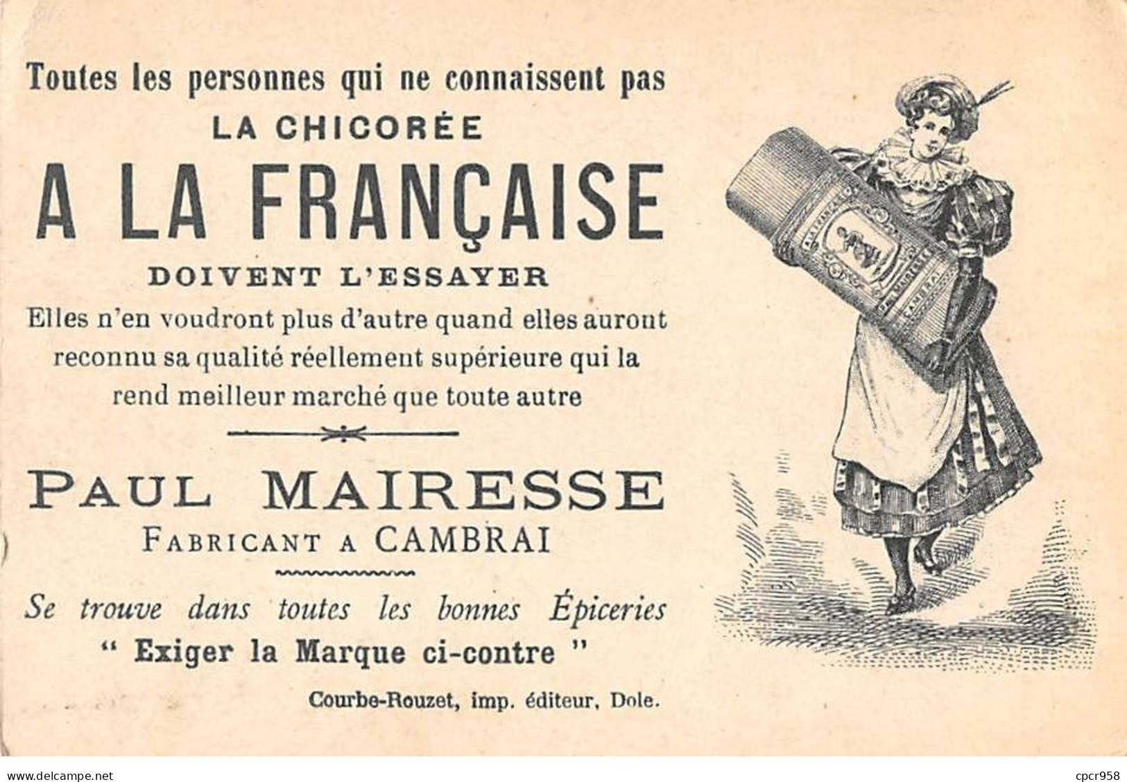 Chromos -COR11198 - Chicorée A La Française- Paul Mairesse - Arrosage Public - Hommes   -  8x12cm Env. - Thee & Koffie