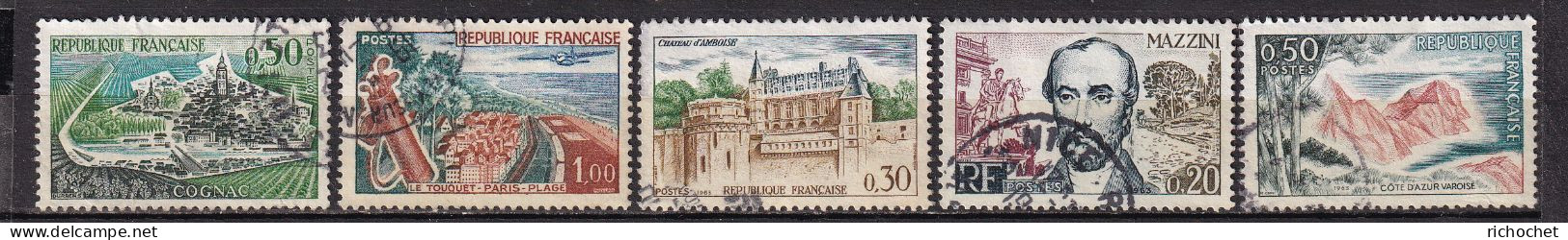 France  1314 + 1355 + 1384 + 1390 + 1391  ° - Used Stamps
